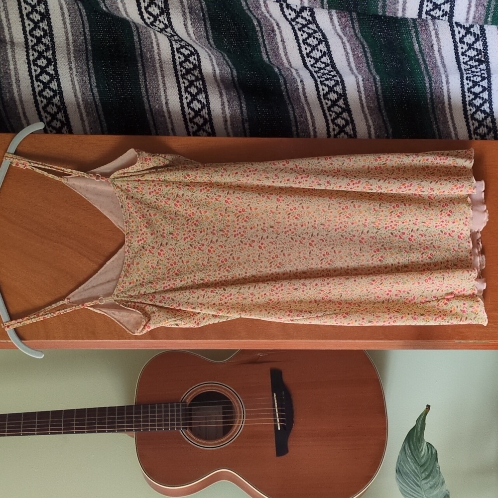Vintage 90s Calvin Klein Floral Slip Dress - Picture 2 of 8